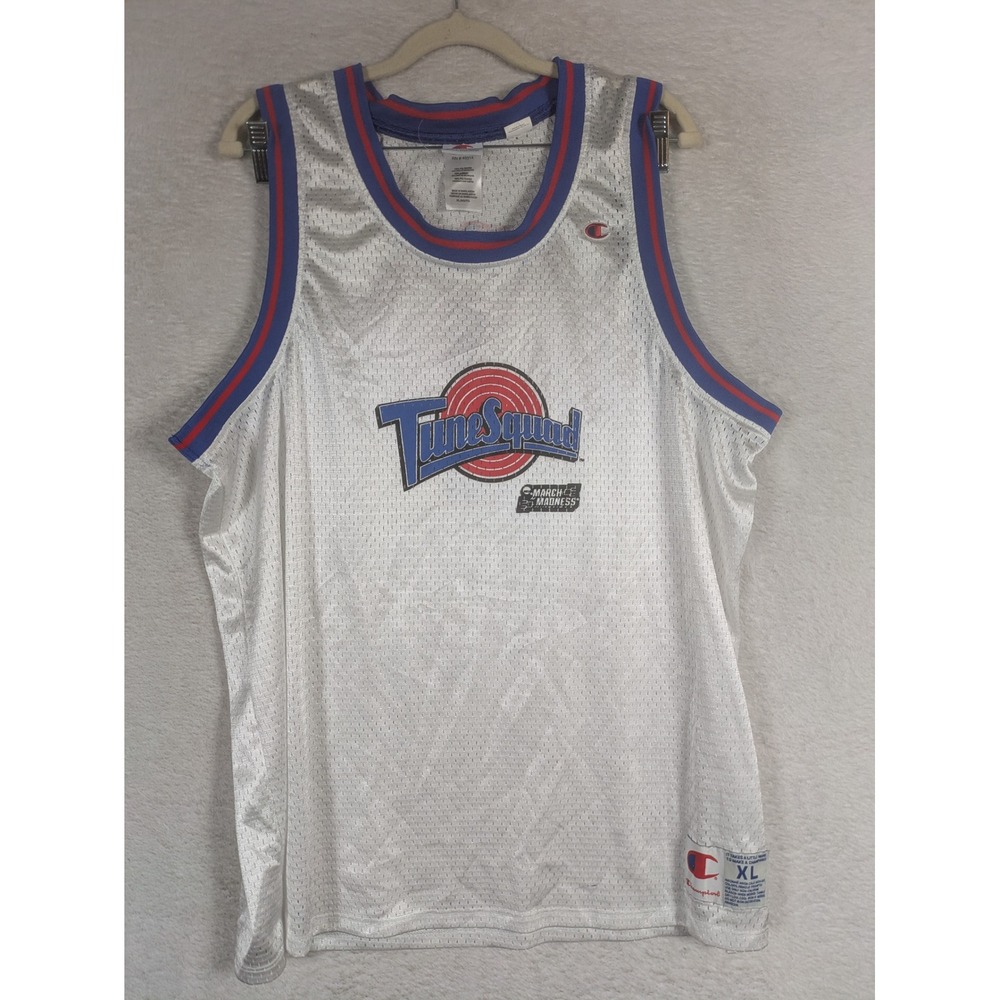 Champion Basketball Jersey Men's XL White Tune Squad Bugs Bunny Space Jam Mesh